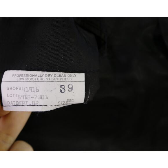 Brooks Brothers Black Herringbone Fleece Wool 2-Btn Blazer Jacket 39R - Picture 8 of 8